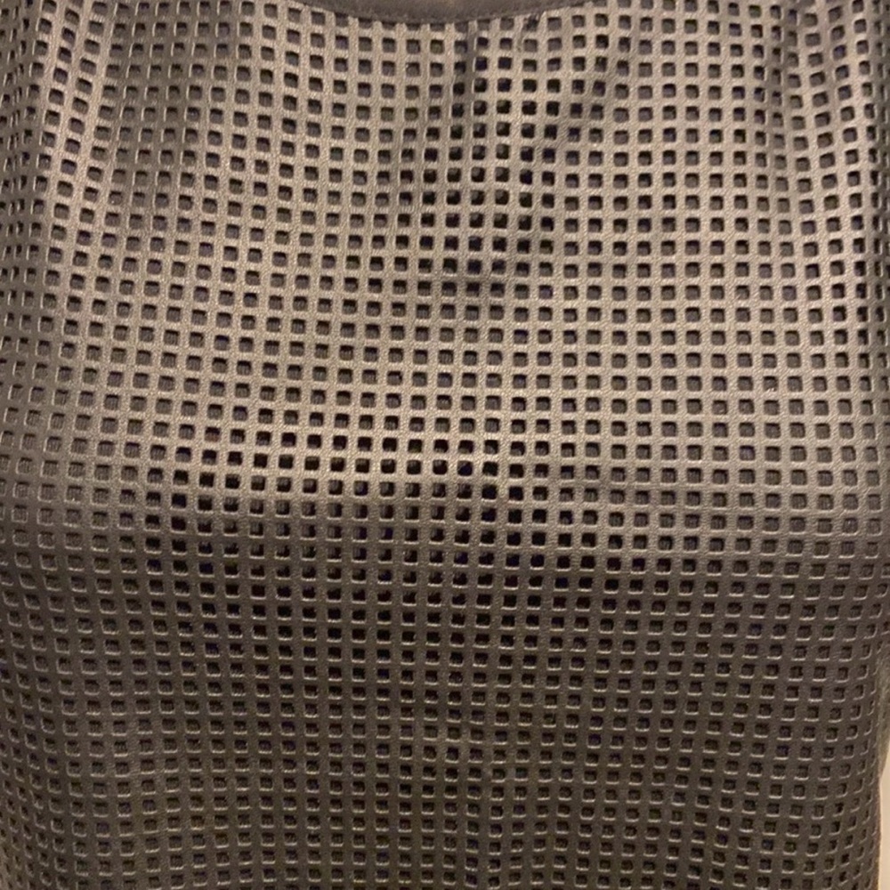 Ann Taylor Factory Faux Leather Mixed-Media Tank Top - Picture 5 of 8
